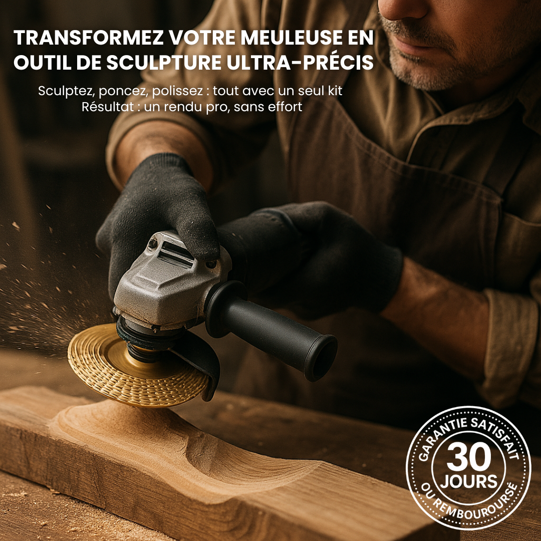 Kit de disques de sculpture pour bois – 3 pièces universelles