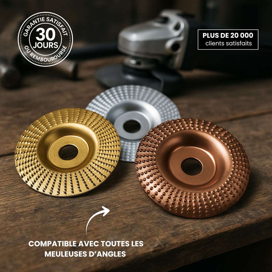Kit de disques de sculpture pour bois – 3 pièces universelles